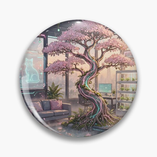 Item preview, Neo-Tokyo Biotopic Sanctuary - Sakura Sunrise Edition - Cyberpunk Isometric Room designed and sold by Neo Tokio.