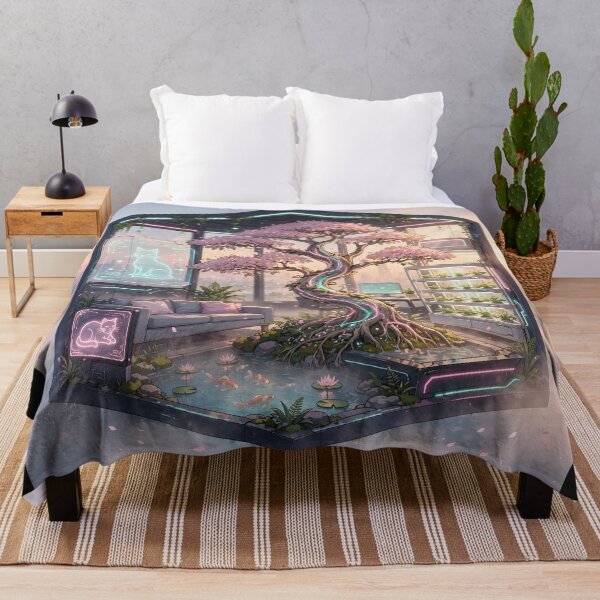 Item preview, Neo-Tokyo Biotopic Sanctuary - Sakura Sunrise Edition - Cyberpunk Isometric Room designed and sold by Neo Tokio.