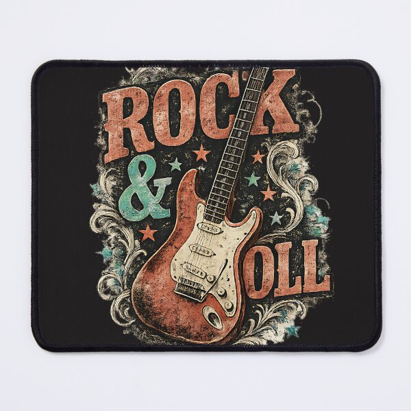 Item preview, Vintage Rock & Roll Guitar – Retro Music Graphic Design designed and sold by NucciCollective.