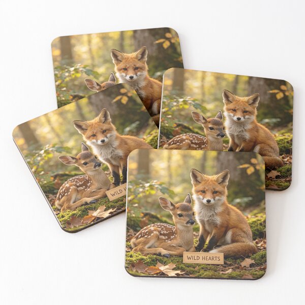 Item preview, Wild Hearts Fawn Fox Forest Nature Wildlife designed and sold by BagFactoryUK.