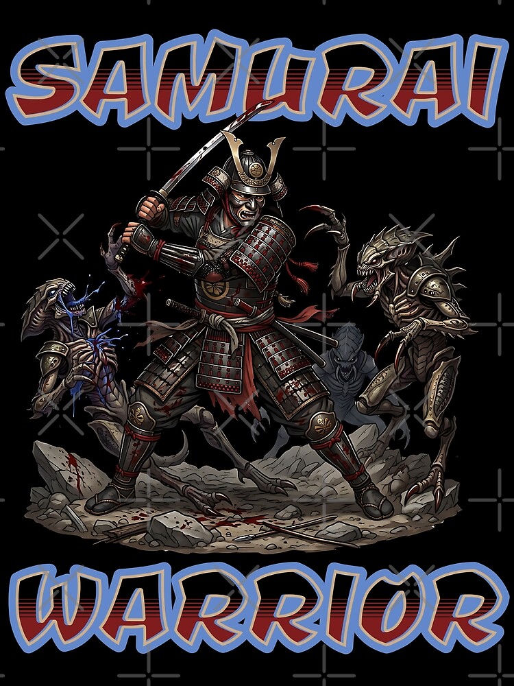 Thumbnail 3 of 3, Scarf, Samurai vs. Aliens designed and sold by ReneMM.