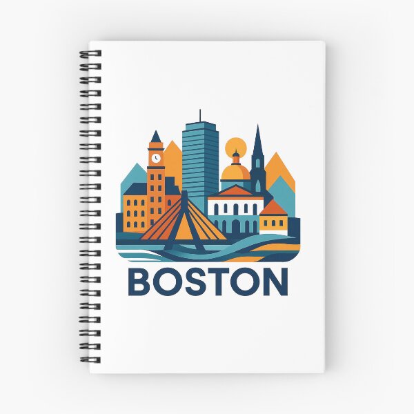Item preview, Boston Massachusetts Travel Souvenir - Zakim Bridge & Historic Skyline Art designed and sold by OzzFrequency.