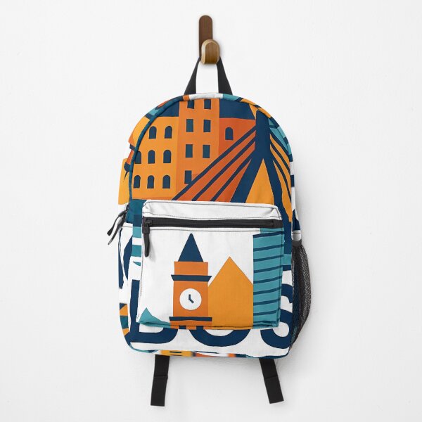 Item preview, Boston Massachusetts Travel Souvenir - Zakim Bridge & Historic Skyline Art designed and sold by OzzFrequency.
