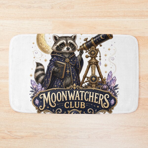 Item preview, Moonwatchers Club Raccoon Astronomer Telescope Stargazing designed and sold by BartArtPhoto.