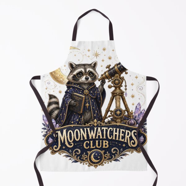 Item preview, Moonwatchers Club Raccoon Astronomer Telescope Stargazing designed and sold by BartArtPhoto.