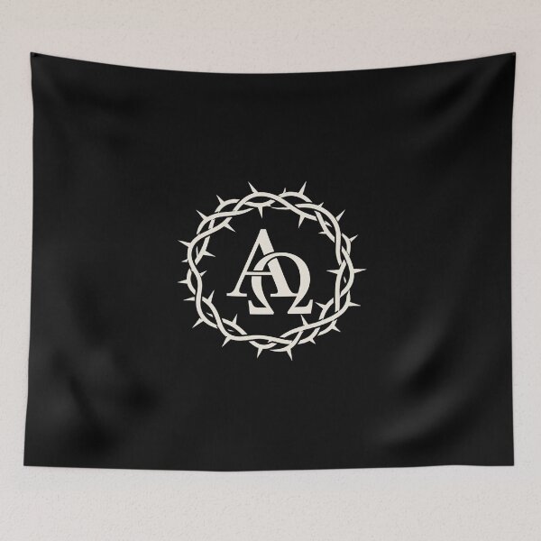 Item preview, Alpha Omega Crown of Thorns – Christian Faith Symbol Design designed and sold by Fradikal.