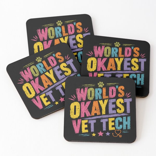 Item preview, World's Okayest Vet Tech Veterinary Professional Animal Care Staff designed and sold by SkeletonsDanger.