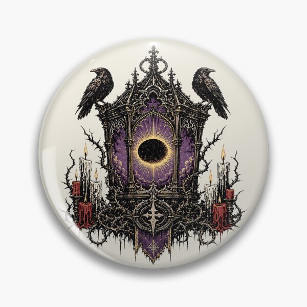 Item preview, Eclipse Reliquary Gothic Shrine Raven | Dark Celestial Halloween designed and sold by InkspirationGraphics.