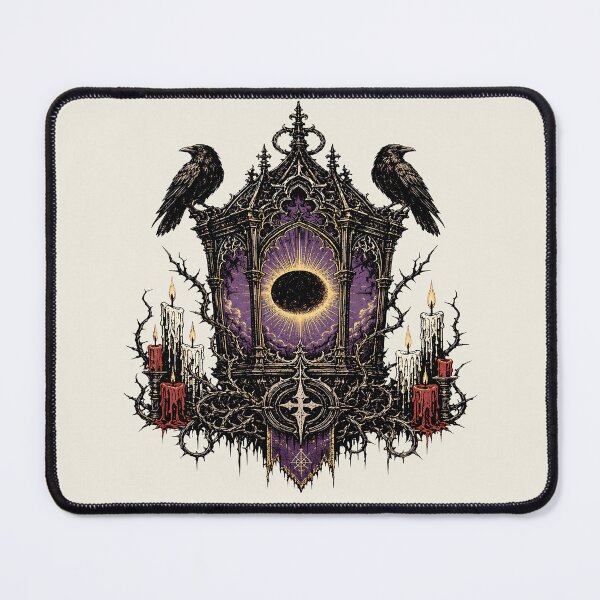Item preview, Eclipse Reliquary Gothic Shrine Raven | Dark Celestial Halloween designed and sold by InkspirationGraphics.