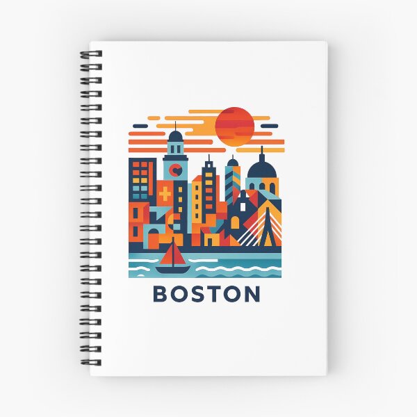 Item preview, Boston Massachusetts Travel Souvenir - Zakim Bridge & Historic Skyline Art designed and sold by OzzFrequency.