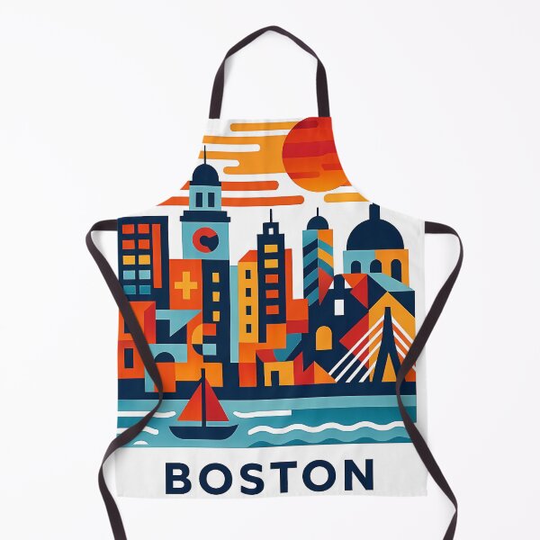 Item preview, Boston Massachusetts Travel Souvenir - Zakim Bridge & Historic Skyline Art designed and sold by OzzFrequency.