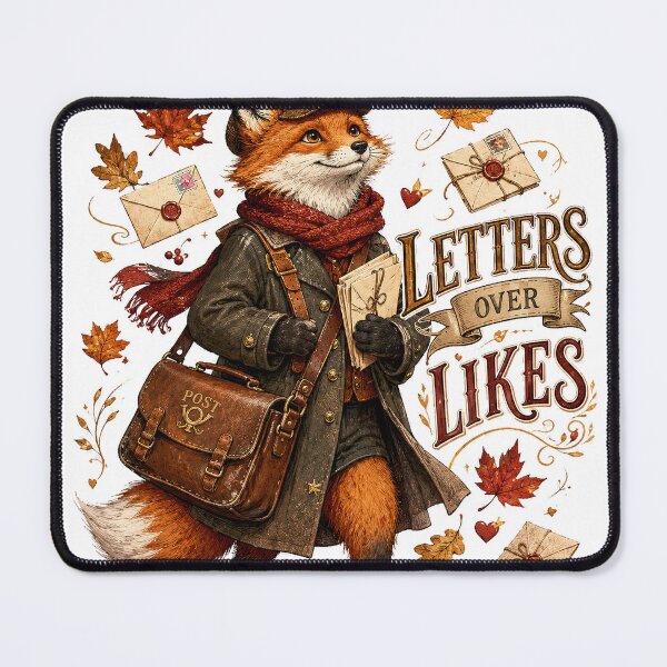 Item preview, Letters Over Likes Vintage Fox Postman Autumn Cottagecore designed and sold by BartArtPhoto.