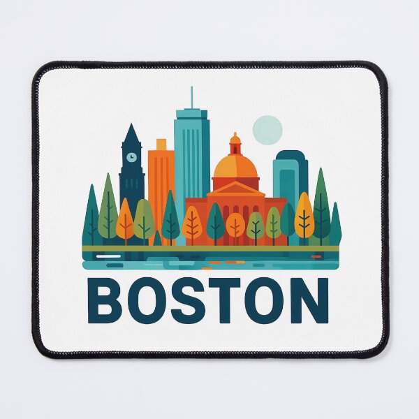 Item preview, Boston Massachusetts Travel Souvenir - Zakim Bridge & Historic Skyline Art designed and sold by OzzFrequency.