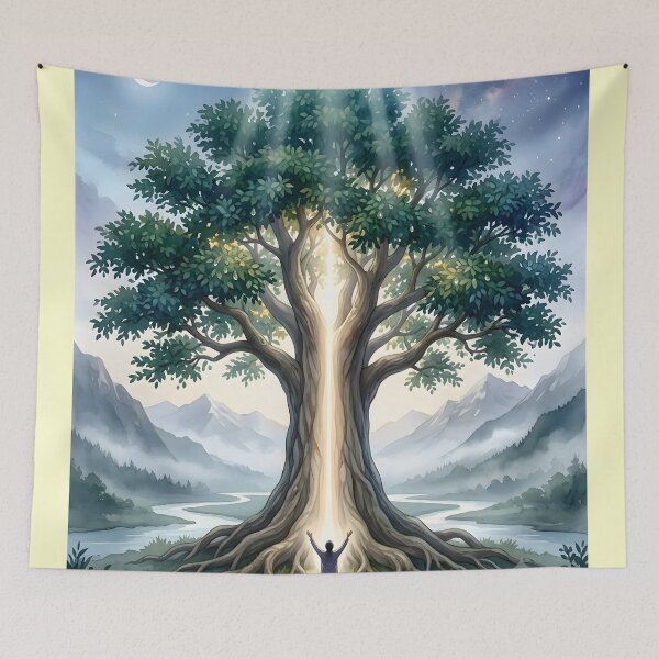Item preview, Kalpavriksha Abundance Manifestation Tree Art designed and sold by hutofdesigns.