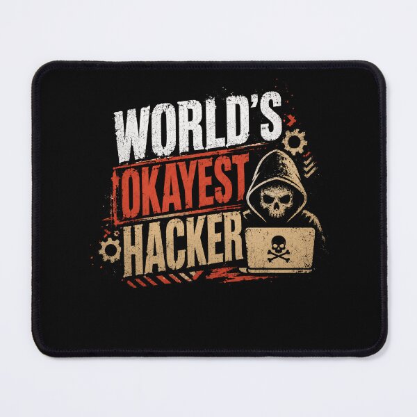 Item preview, World's Okayest Hacker Programmer Tech Professional designed and sold by SkeletonsDanger.