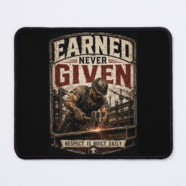 Item preview, Earned Never Given - Vintage Blue Collar Motivation Shirt designed and sold by DomKo10.