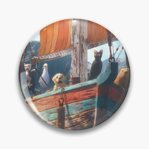 Item preview, Flow movie black cat in the ocean with capybara friend on a sailboat 2024 indie animeted designed and sold by Chardo55.