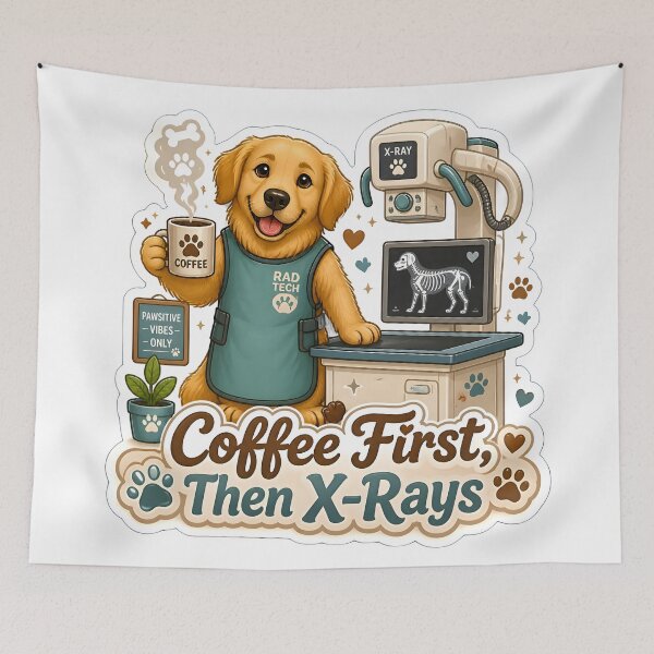 Item preview, Coffee First, Then X-Rays | Funny Veterinary Radiology Coffee Lover Gift designed and sold by Bettybee00.