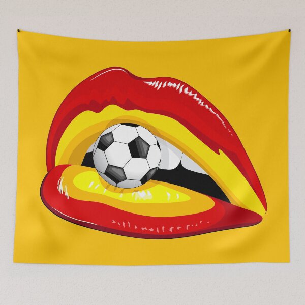 Item preview, Spain Flag Lipstick Football Soccer Lips designed and sold by BluedarkArt.