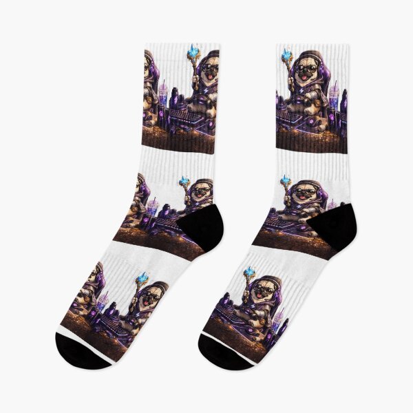 Item preview, Cute Gamer Pug Magic Gaming Setup designed and sold by Nixora.