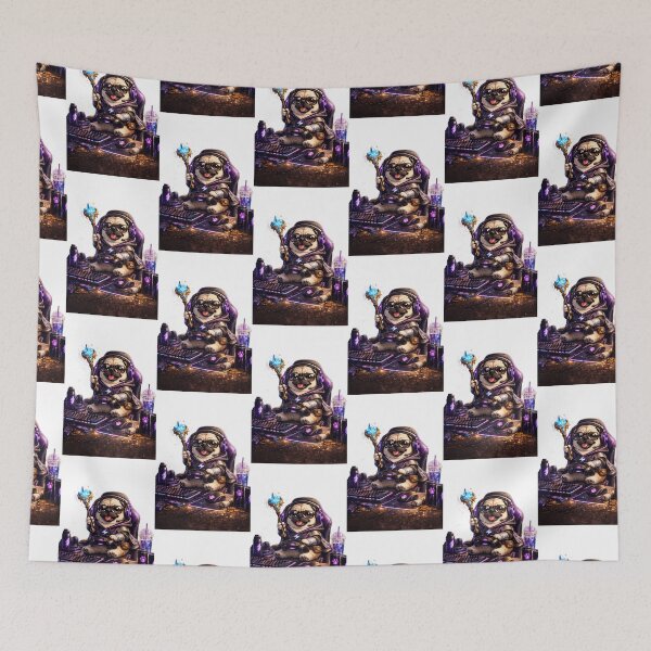 Item preview, Cute Gamer Pug Magic Gaming Setup designed and sold by Nixora.