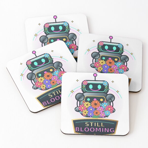 Item preview, Still Blooming Cute Retro Robot Flowers Wholesome Kawaii designed and sold by BartArtPhoto.