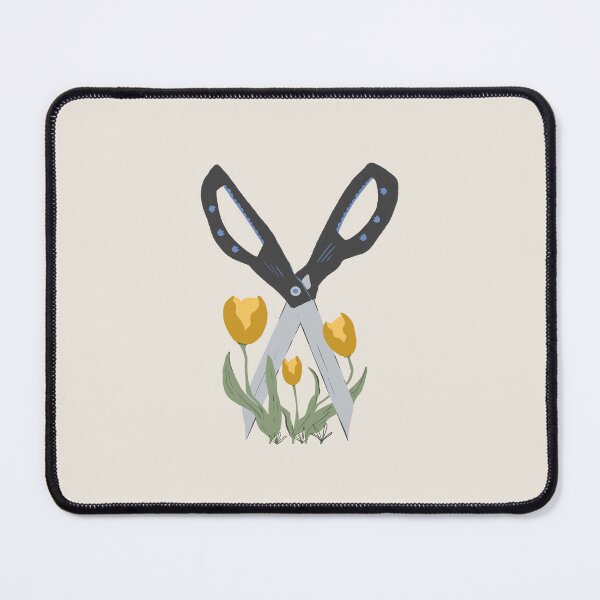 Item preview, Sciccors and tulips - yellow green designed and sold by Vaekra.