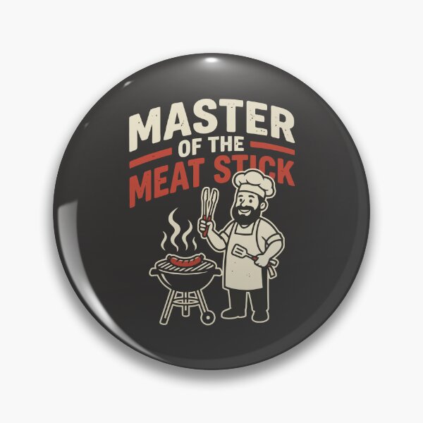 Item preview, Master Of The Meat Stick BBQ Pitmaster Chef Grilling Sausage Funny Cook designed and sold by Amir Faysal.