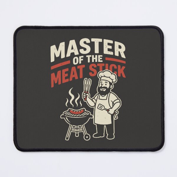 Item preview, Master Of The Meat Stick BBQ Pitmaster Chef Grilling Sausage Funny Cook designed and sold by Amir Faysal.