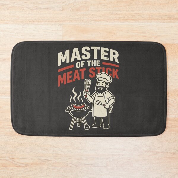 Item preview, Master Of The Meat Stick BBQ Pitmaster Chef Grilling Sausage Funny Cook designed and sold by Amir Faysal.