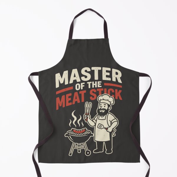 Item preview, Master Of The Meat Stick BBQ Pitmaster Chef Grilling Sausage Funny Cook designed and sold by Amir Faysal.
