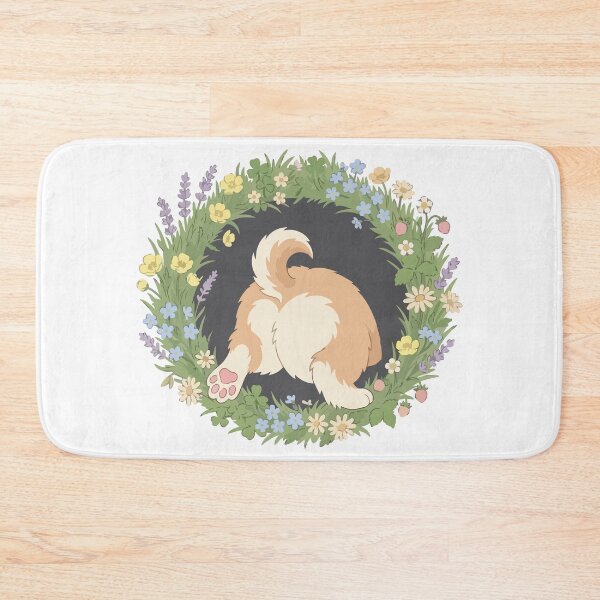 Item preview, Cute Corgi Butt Floral Meadow Spring Garden designed and sold by Arc2020.