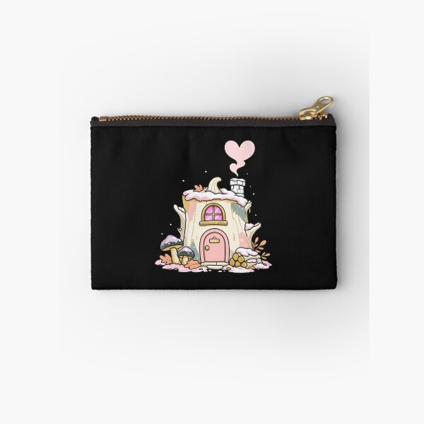 Item preview, Cozy Stump Dwelling Snow Forest Illustration designed and sold by MarksgnrlSomara.