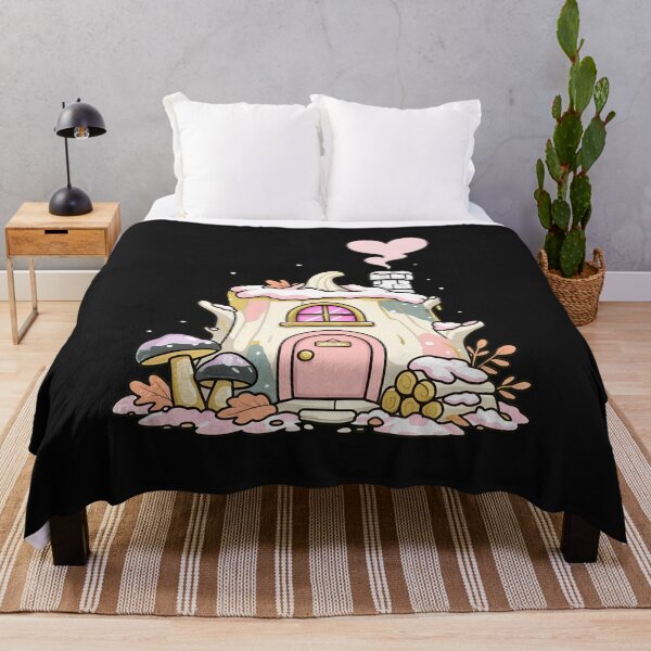Item preview, Cozy Stump Dwelling Snow Forest Illustration designed and sold by MarksgnrlSomara.