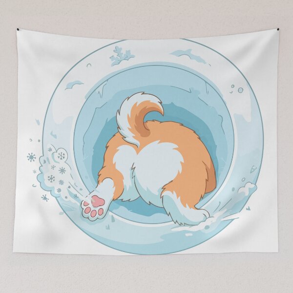 Item preview, Cozy Winter Snow Digging Corgi Butt Art designed and sold by Arc2020.