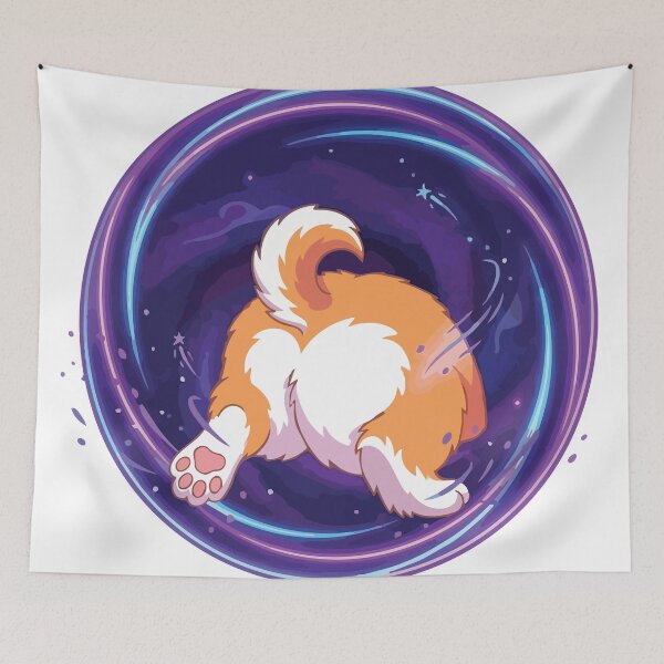 Item preview, Magical Cosmic Portal Corgi Butt Sci Fi Humor designed and sold by Arc2020.