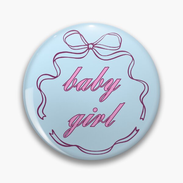 Item preview, Baby Girl - Baby Blue & Pink Bow designed and sold by Met Liefs Paperie.
