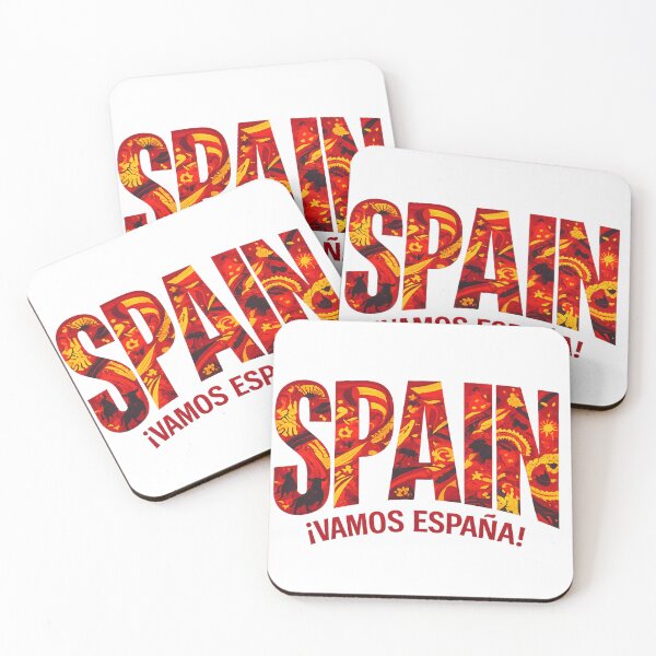 Item preview, Spain Football Vamos España Red and Gold Soccer Fan T-Shirt Design designed and sold by ucpstudio.