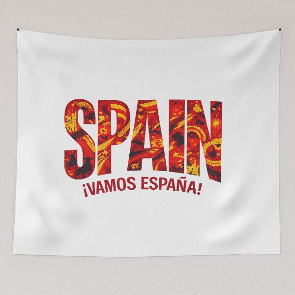 Item preview, Spain Football Vamos España Red and Gold Soccer Fan T-Shirt Design designed and sold by ucpstudio.