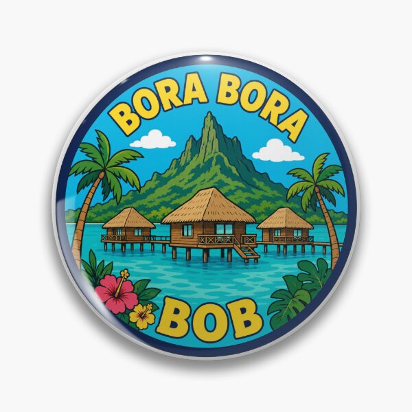 Item preview, Bora Bora BOB Airport Code Travel Sticker designed and sold by Martin's_Design.