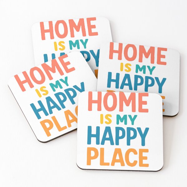 Item preview, Home Is My Happy Place – Colorful Typography Quote for Home Lovers designed and sold by KAM-KAM-STORE.