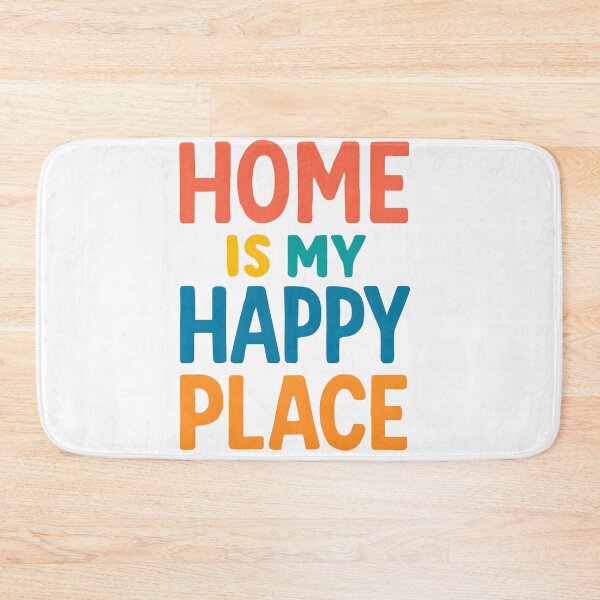 Item preview, Home Is My Happy Place – Colorful Typography Quote for Home Lovers designed and sold by KAM-KAM-STORE.