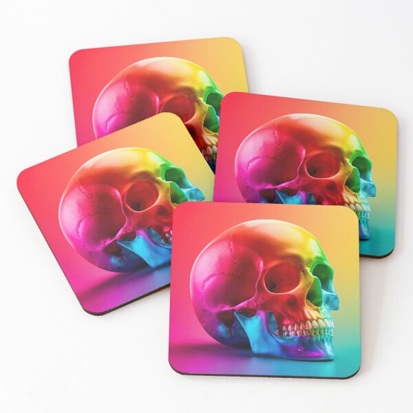 Item preview, Colorful Rainbow Skull Anatomy Art | Vibrant Medical Skeleton Illustration 3 designed and sold by WordPlayStudio.
