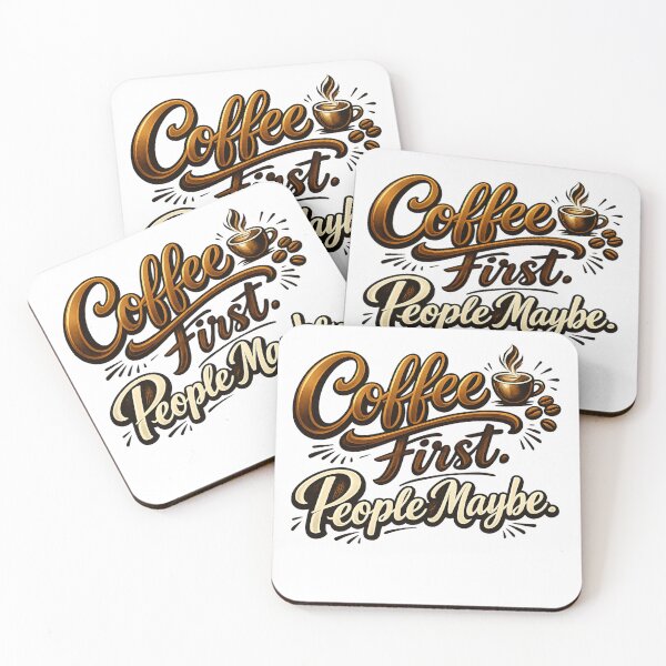 Item preview, Coffee First. People Maybe. – Funny Coffee Lover Typography T-Shirt Design designed and sold by Karszul.