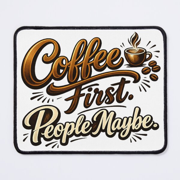 Item preview, Coffee First. People Maybe. – Funny Coffee Lover Typography T-Shirt Design designed and sold by Karszul.