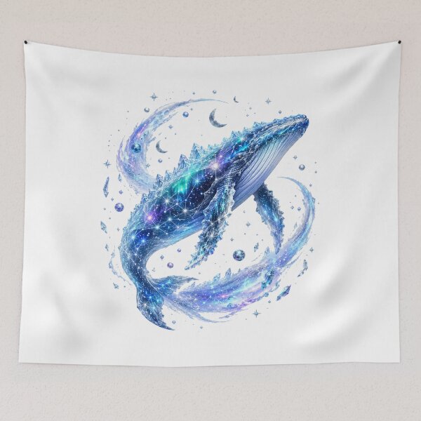 Item preview, Celestial Cosmic Whale Crystal Ice Galaxy Constellation Fantasy designed and sold by BartArtPhoto.