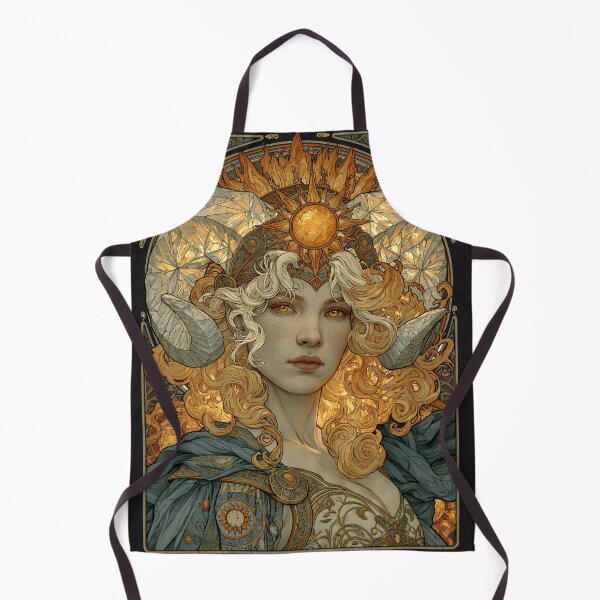 Item preview, Solar Crystal Goddess Art Nouveau Portrait designed and sold by MythicMood.