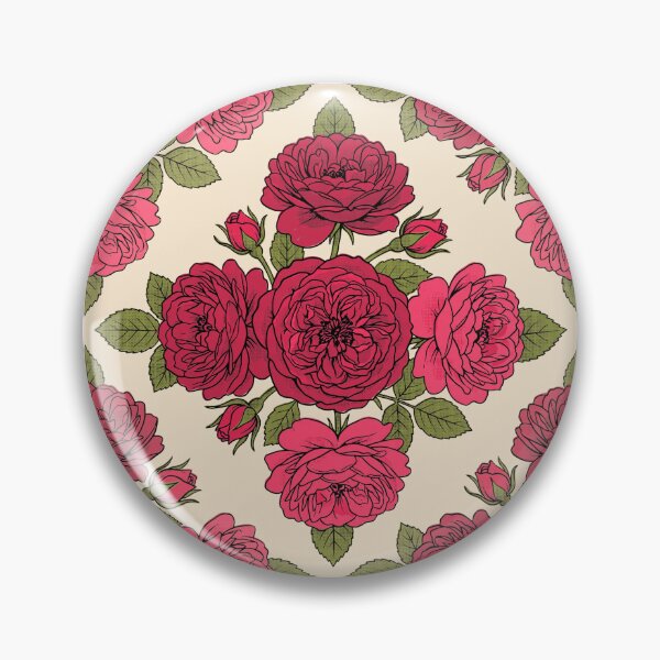 Item preview, Crimson Damask Rose Botanical Symmetries designed and sold by FreiherrPK.