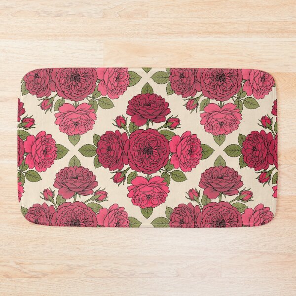 Item preview, Crimson Damask Rose Botanical Symmetries designed and sold by FreiherrPK.