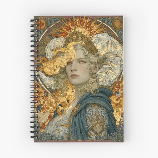 Item preview, Solar Crystal Goddess Art Nouveau designed and sold by MythicMood.